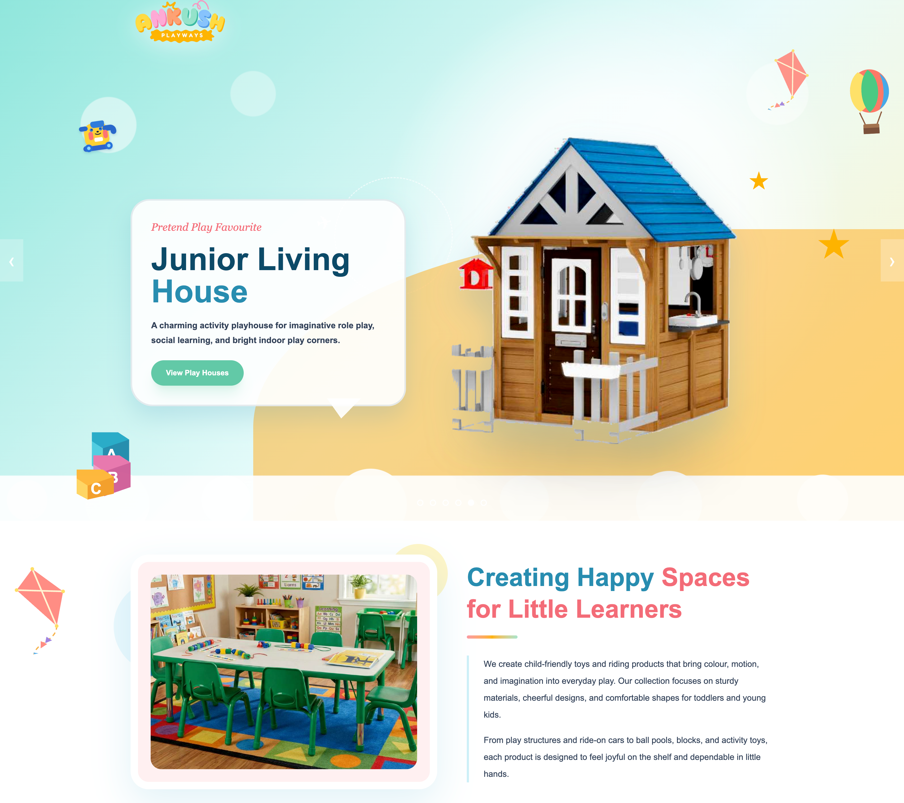 Ankush Playways website preview