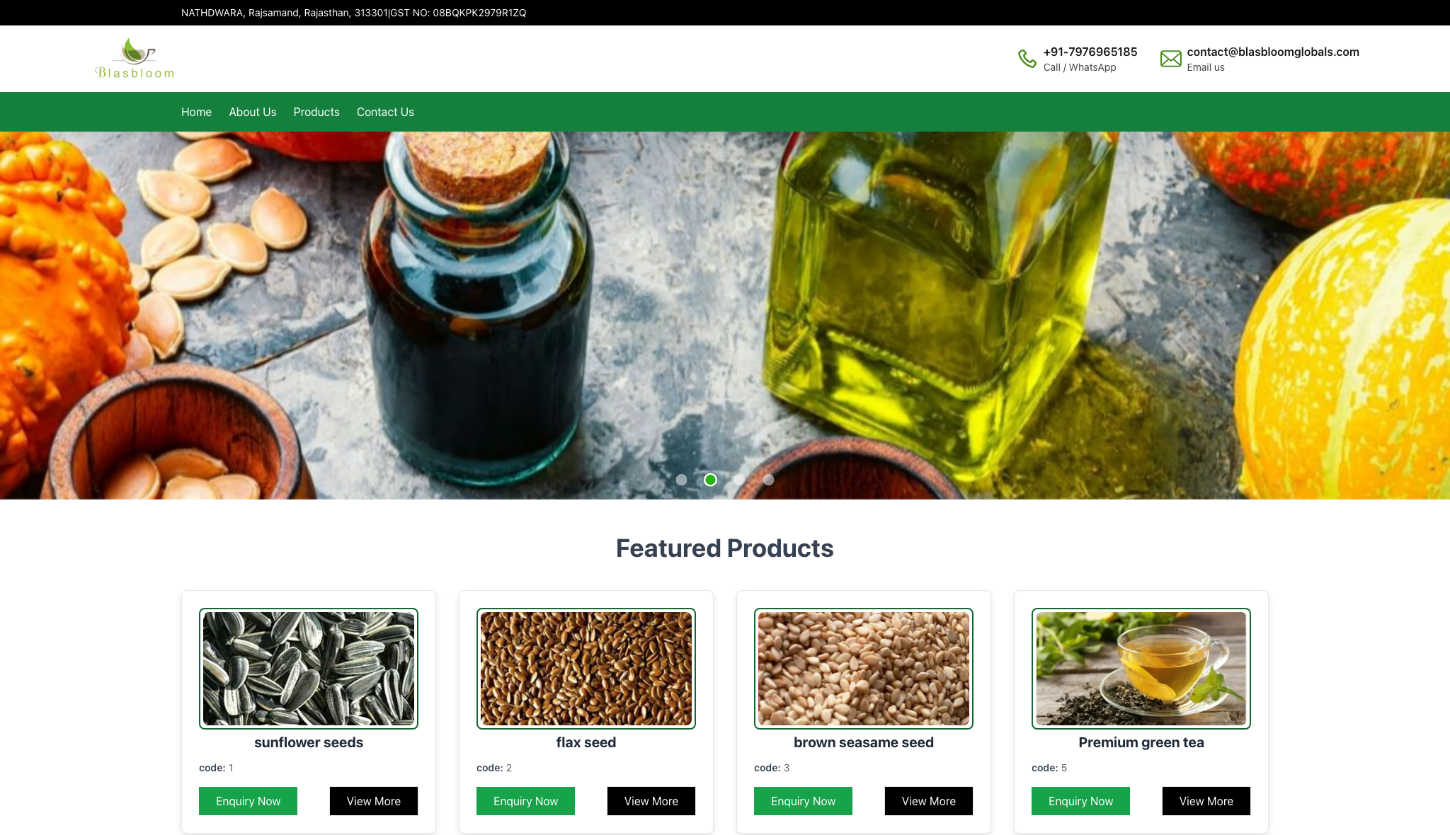 Blas Bloom Globals website preview